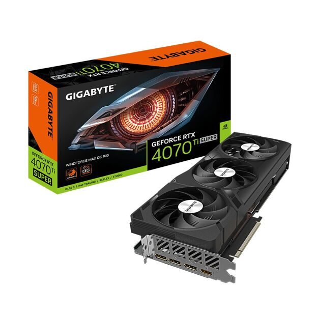 Видеокарта Gigabyte (GV-N407TSWF3MAX OC-16GD) RTX4070Ti SUPER WINDFORCE MAX OC 16G