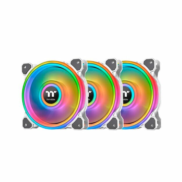 Кулер для компьютерного корпуса Thermaltake Riing Quad 12 RGB White (3-Fan Pack)