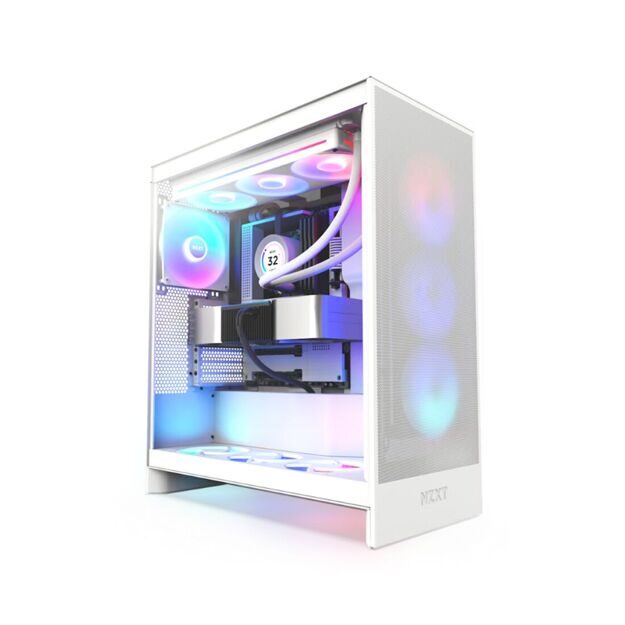 Компьютерный корпус NZXT H7 Flow RGB CM-H72FW-R1 White без Б/П