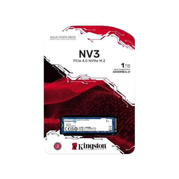 Твердотельный накопитель SSD Kingston NV3 SNV3S/1000G M.2 NVMe PCIe 4.0x4